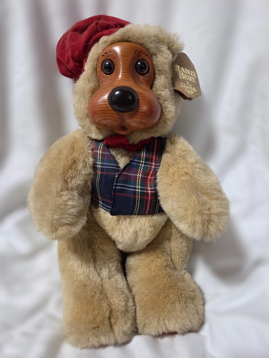 Raikes Bear Other - Plush Tan Dog with Red Hat and Tartan Vest